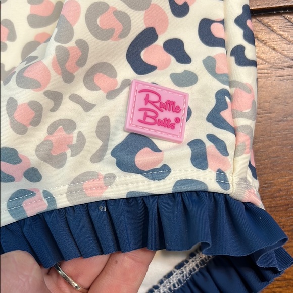 Colorful Leopard Print Ruffle Swimsuit - Picture 4 of 4